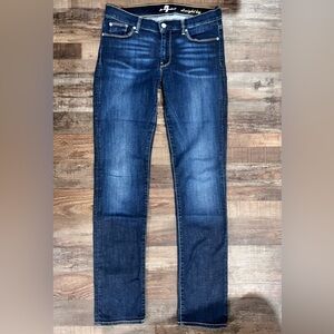 7 For All Mankind Dark Blue Straight Leg Jeans Size 31